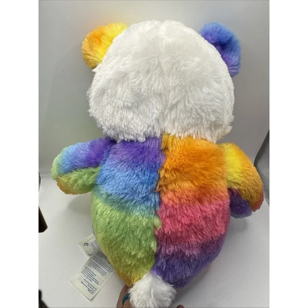 Build A Bear BAB Rainbow Pop of Color Panda Plush Stuffed Animal 16 Inches Long